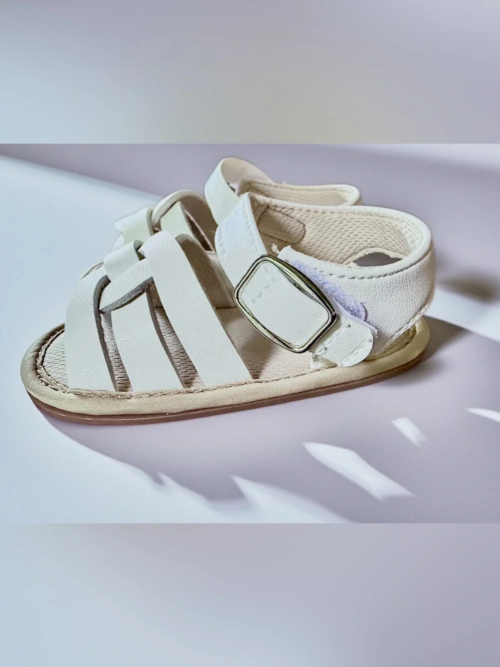 NEW 2 Pairs of Summer Sandals W/ Velcro Strap 1 White and 1 Black. Both size 2C